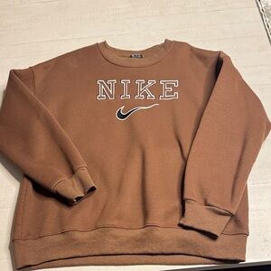 Nike Men's Crewneck Sweater in Brown